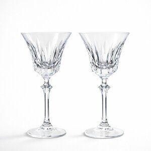 Vintage Spiegelau Eremitage Crystal Wine Glass Set of 2 Glasses 7 1/4" Drinkware